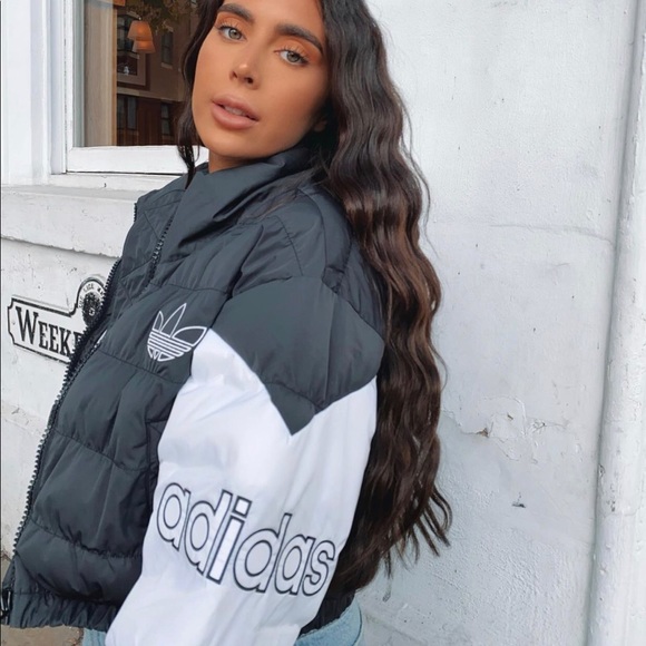 adidas cropped puffer jacket